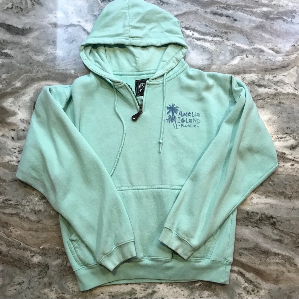 Mint green Amelia Island Hoodie w/Zip